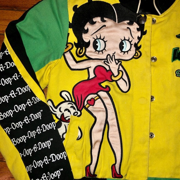 Vintage Betty Boop Lot 29 Embroidered Women’s Biker Jacket - Picture 7 of 11